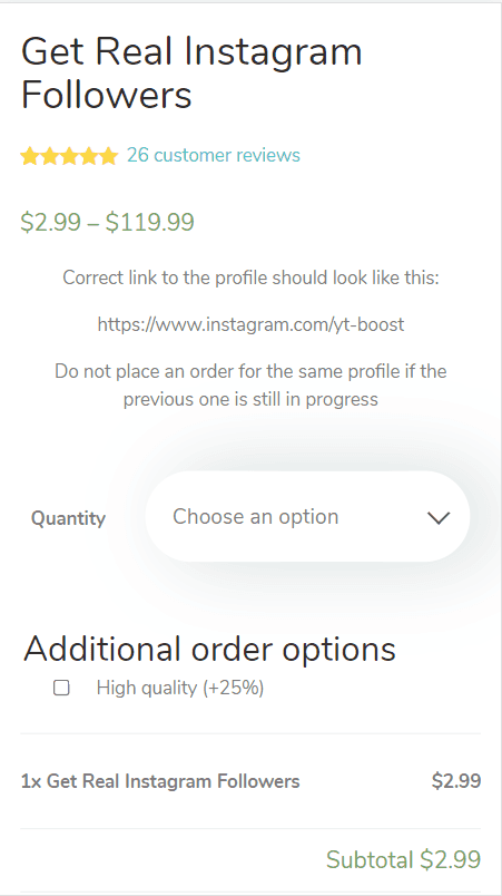 elegir seguidores de alta calidad en el sitio web yt-boost