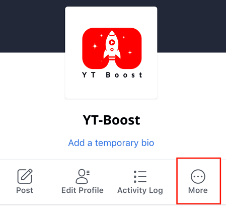 YT-Boost how to copy fanpage link