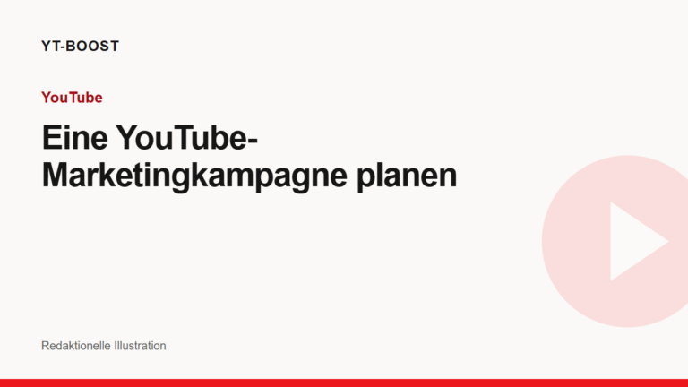 Redaktionelle Illustration: Eine YouTube-Marketingkampagne planen
