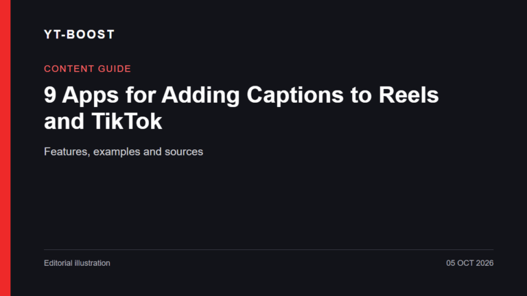 Editorial illustration: 9 Apps for Adding Captions to Reels and TikTok