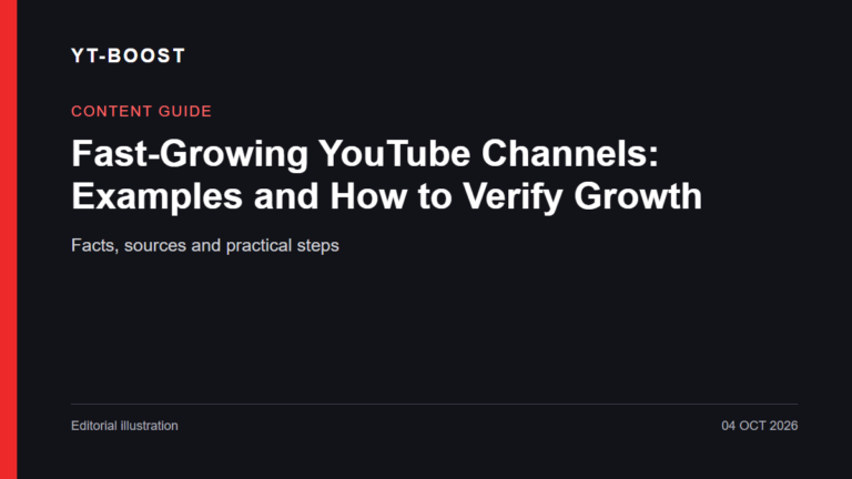 Editorial illustration: Fast-Growing YouTube Channels: Examples and How to Verify Growth
