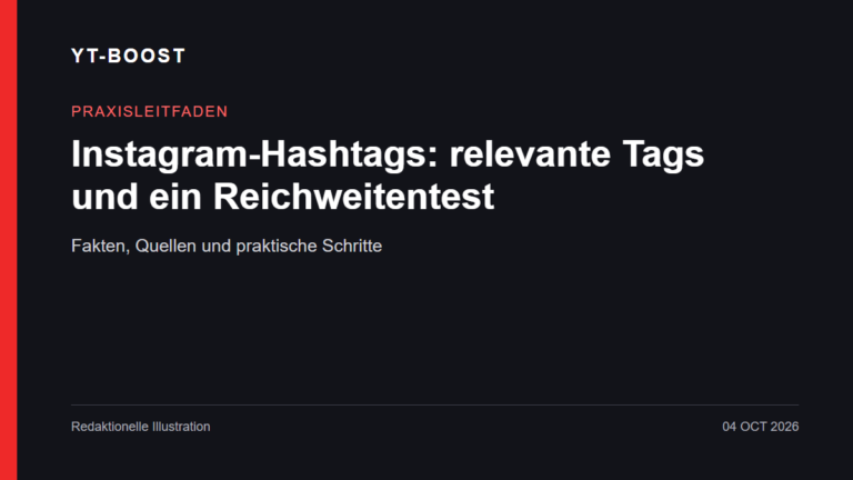 Redaktionelle Illustration: Instagram-Hashtags: relevante Tags und ein Reichweitentest