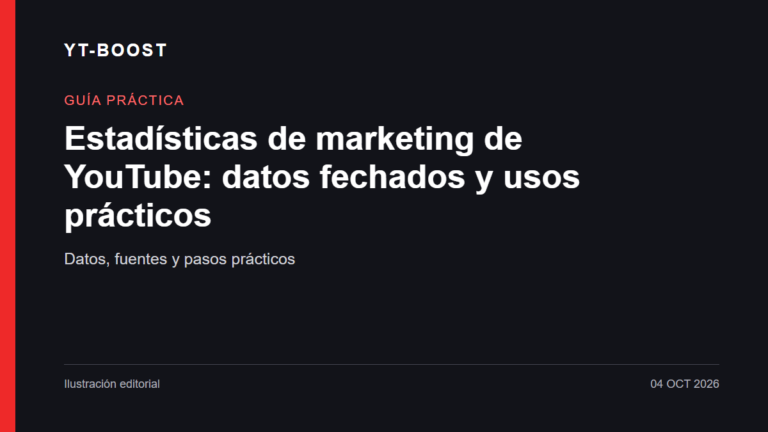 Ilustración editorial: Estadísticas de marketing de YouTube: datos fechados y usos prácticos