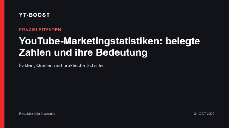 Redaktionelle Illustration: YouTube-Marketingstatistiken: belegte Zahlen und ihre Bedeutung