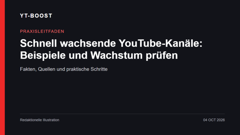 Redaktionelle Illustration: Schnell wachsende YouTube-Kanäle: Beispiele und Wachstum prüfen