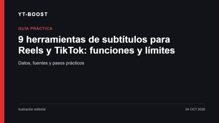 Ilustración editorial: 9 herramientas de subtítulos para Reels y TikTok: funciones y límites