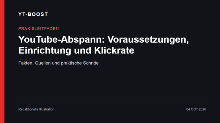 Redaktionelle Illustration: YouTube-Abspann: Voraussetzungen, Einrichtung und Klickrate